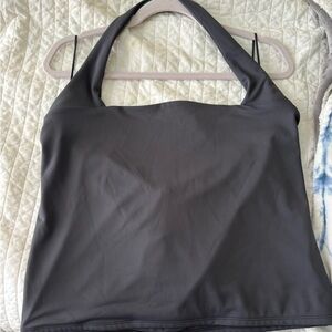 Express halter top dark gray new with tags